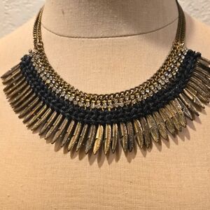 Gold and Black Statement Necklace